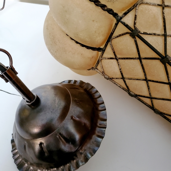 *SOLD* Pair Venetian Blown Glass Scavo Lanterns - Picture 10 of 15